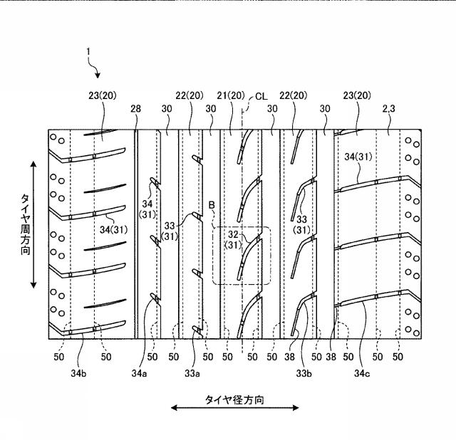 2017226313-空気入りタイヤ、タイヤ加硫成形金型及びタイヤ製造方法 図000004