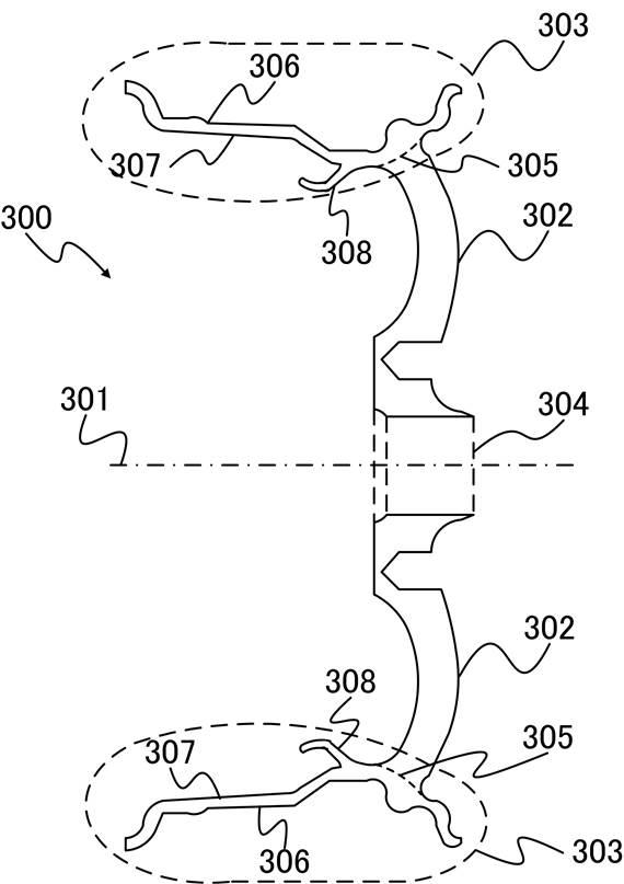 2017133632-車両用ホイール及びバランスウェイトの車両用ホイールへの取付け方法 図000008