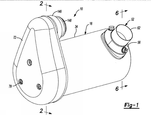 5796093-一体型シェルおよびバッフルを備えた排気ガス後処理装置 図000002