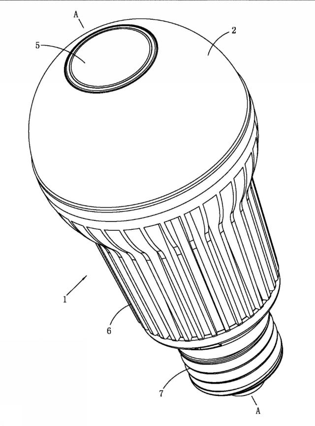 5844893-遮光構造を具備するＬＥＤ電球 図000002