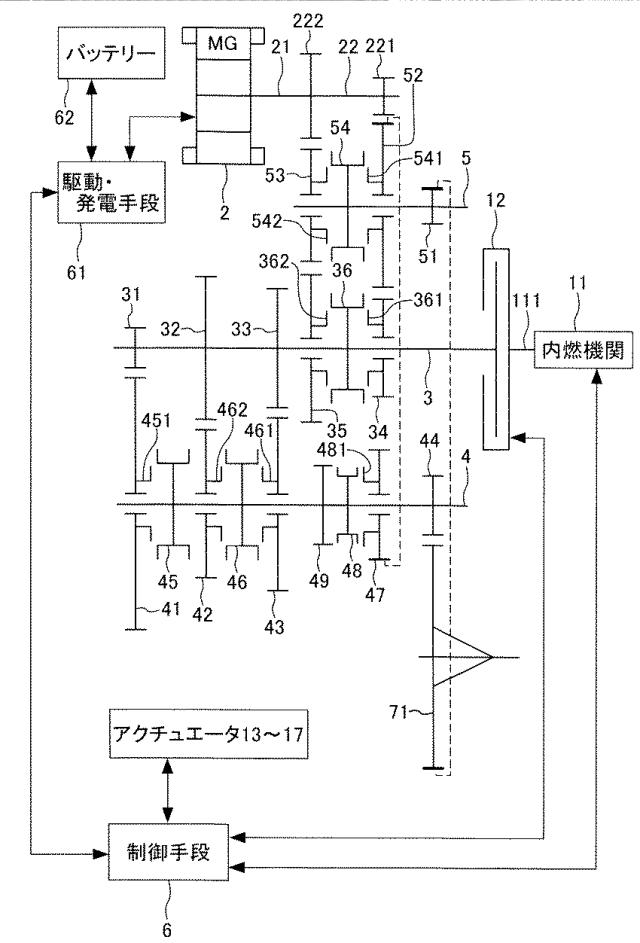 5953199-ハイブリッド車の動力伝達装置 図000002