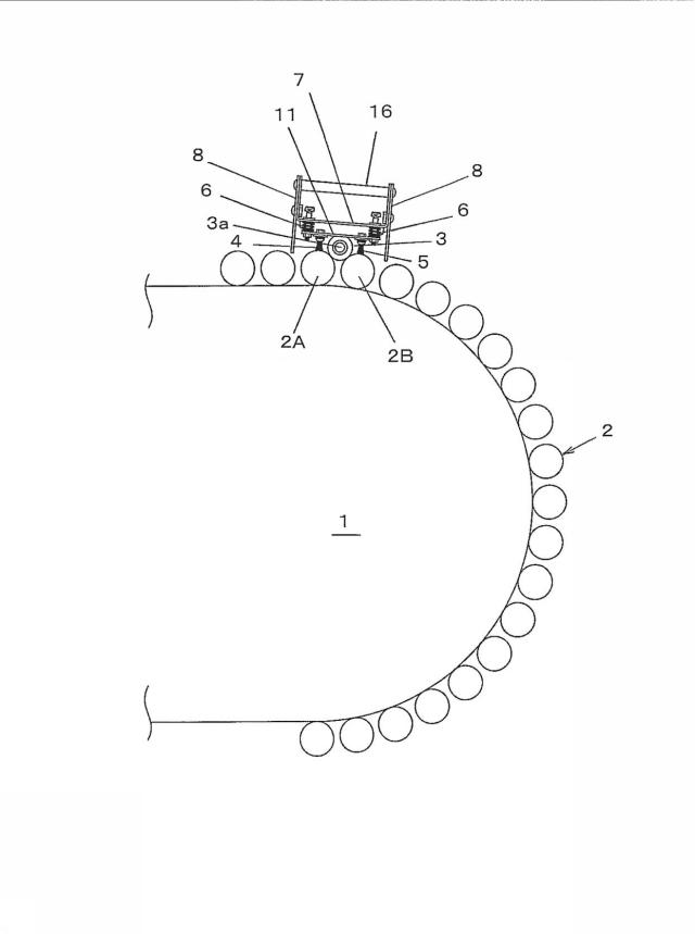 6383672-乗客コンベアのゲートローラ清掃装置 図000002