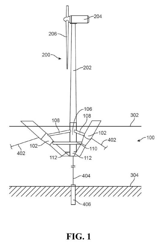 6607867-海上風力タービンまたは他のデバイスのための浮動可能支持構造 図000002