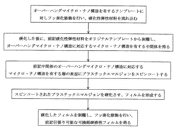 6619873-引張り可能な可撓超疎液性フィルム、その製造方法及び液滴の非破壊性移動方法 図000002