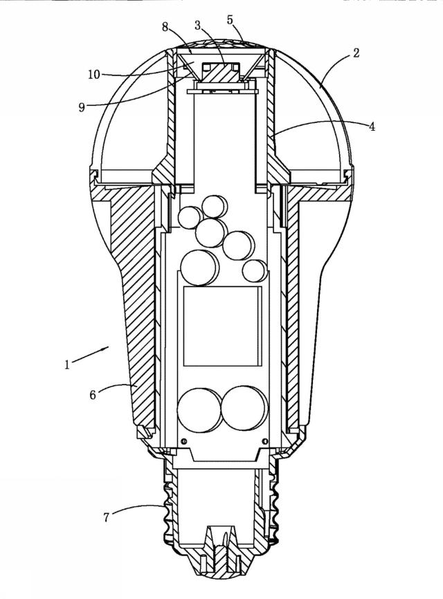 5844893-遮光構造を具備するＬＥＤ電球 図000003