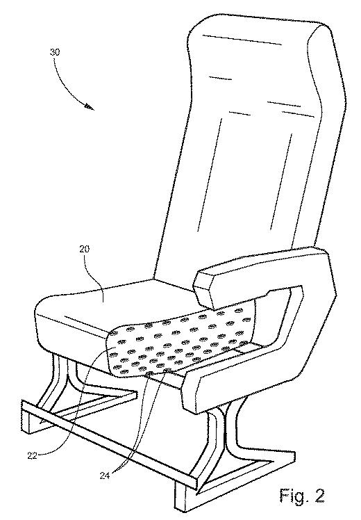 5898791-浮力発泡体が分散されている、航空機用シートに用いられるシートクッション 図000003