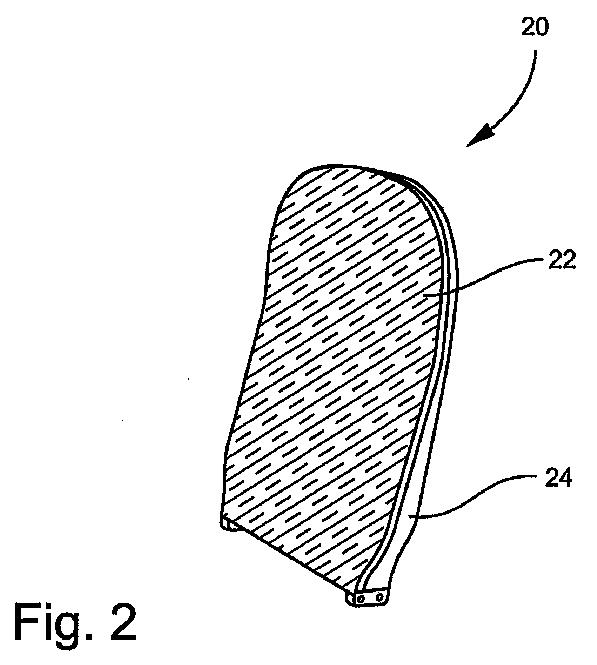 6026634-複合座席フレーム用の一体成形された座席背もたれおよび方法 図000003