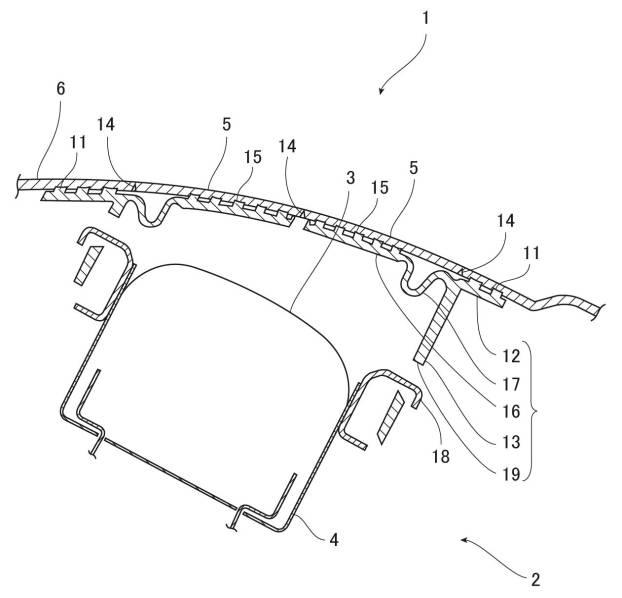 6439154-車両用エアバッグ装置 図000003