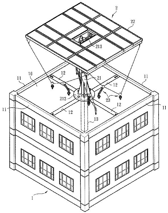 5732497-太陽光追尾装置を備えた建築物 図000004