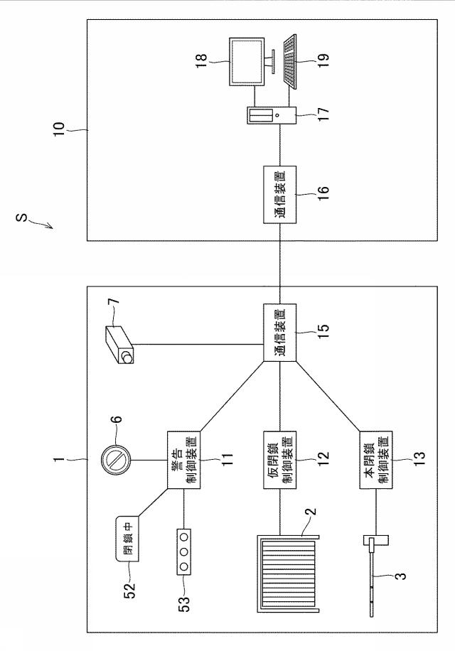 5959050-道路閉鎖システム及び道路閉鎖装置 図000004