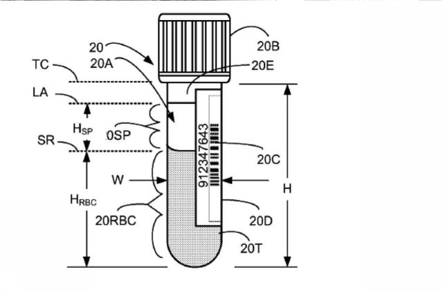 6005683-臨床分析機によって分析される液体サンプルおよび容器の中の干渉物質および物理的寸法を確定するための方法ならびに装置 図000004