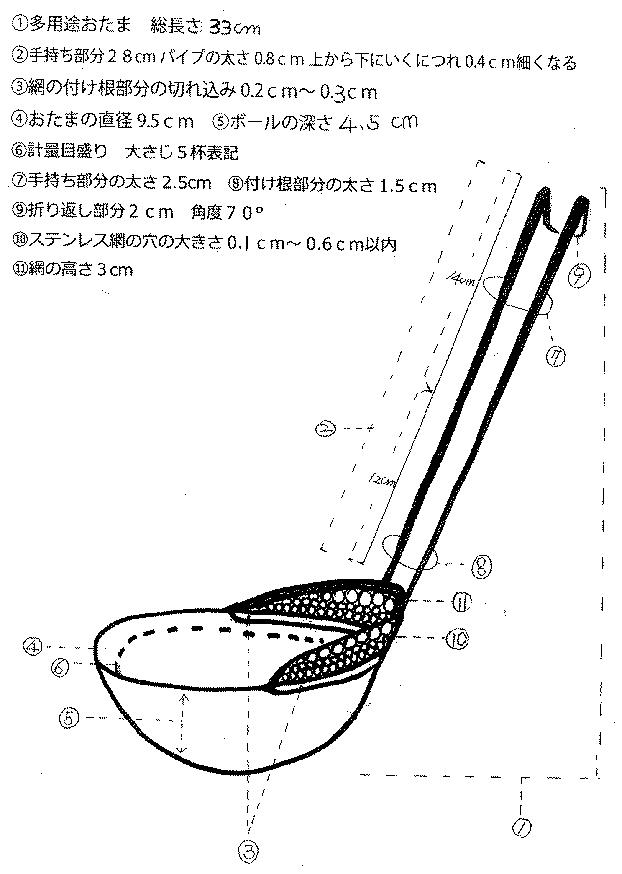 6114030-多用途おたま、およびあぶら取りおたま 図000004