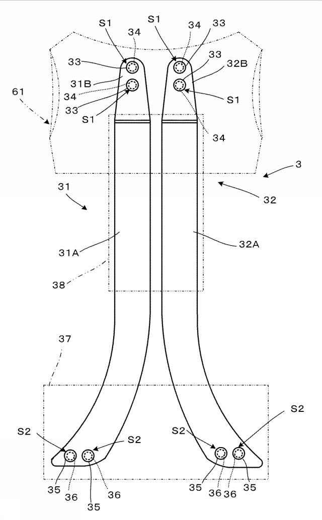 6613397-コルセット、コルセット締付力調節具及び筋力補助装具 図000004