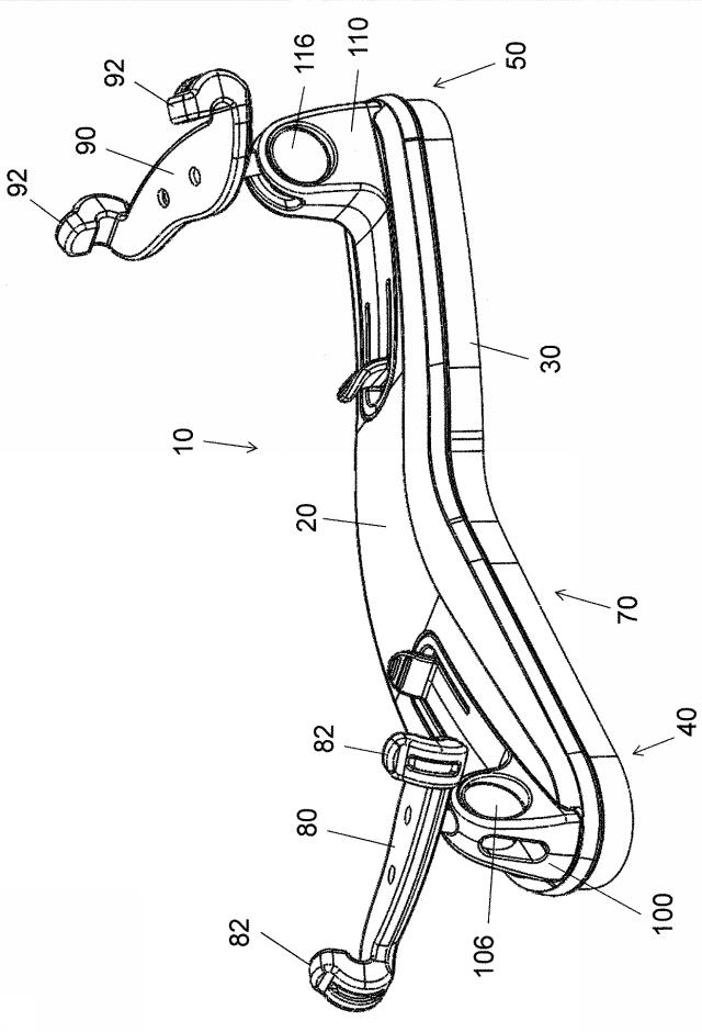 6639106-バイオリン又はビオラ用の調整式及び折り畳み式の肩当て 図000004