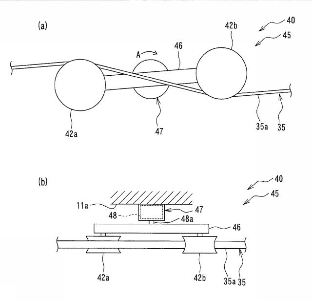 6710549-エレベータ乗場扉用連動ロープの張力付与装置 図000004
