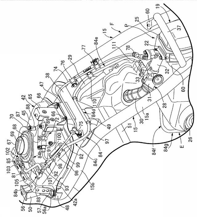 5835685-自動二輪車における蒸発燃料処理装置 図000005