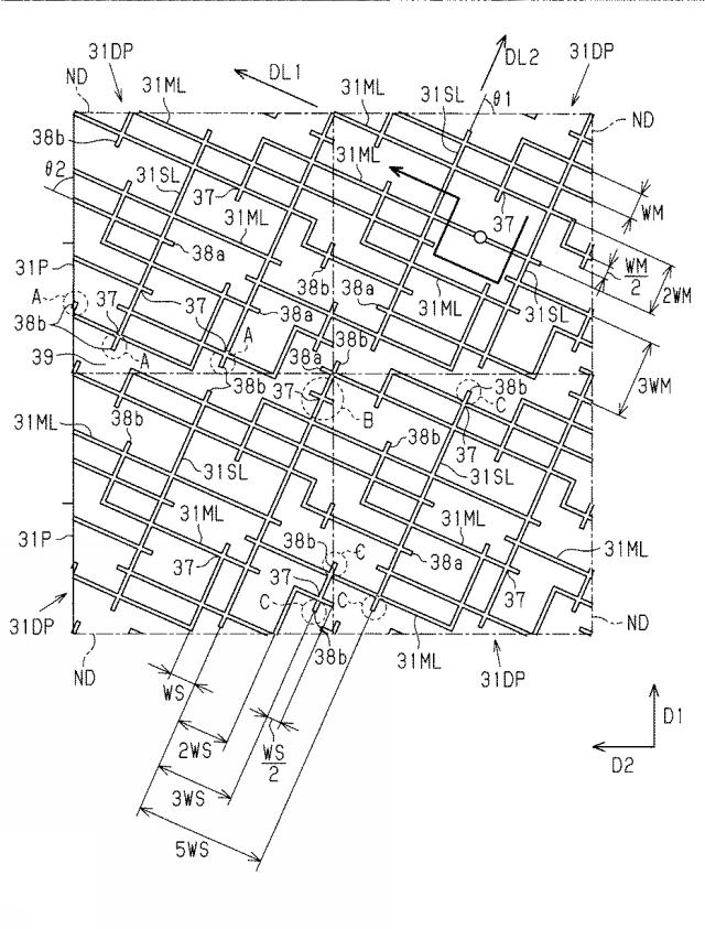 6534807-タッチセンサ用電極、タッチパネル、及び、表示装置 図000005