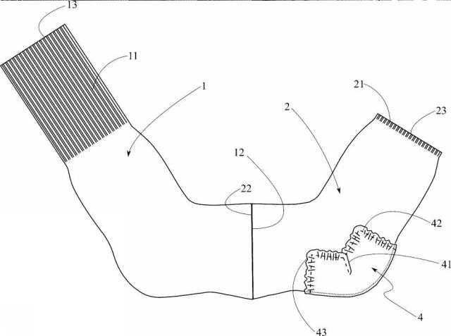 6195139-靴下および靴下の製造方法 図000006