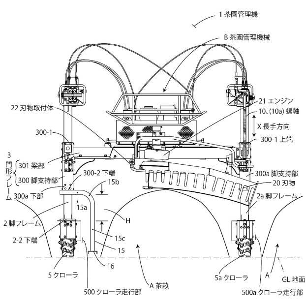 6137746-茶園管理機のサポートアームの支持機構 図000007