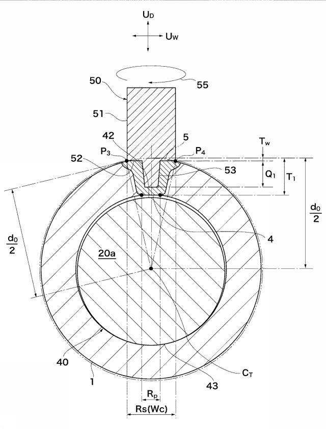 6698927-金属系筒材の製造方法及びそれに用いられる裏当て治具 図000007