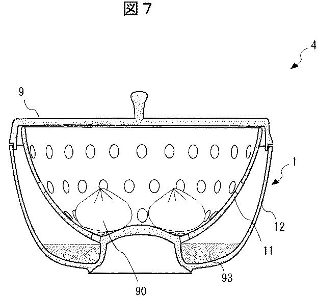 5718427-受け皿付き水切り容器、及び蒸し器 図000008