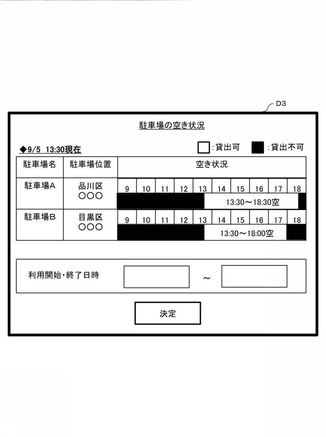 6445502-駐車場管理システム、駐車場管理サーバ、駐車場管理方法、及びプログラム 図000011