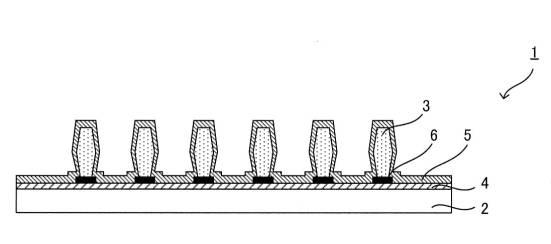 6971536-柱状形成物用樹脂組成物、柱状形成物付基板の製造方法、および柱状形成物付基板 図000011