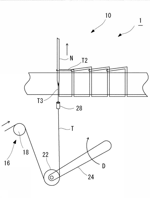 6975555-縫製装置の縫い糸送り機構、および、縫い糸送り機構を備えた縫製装置 図000011