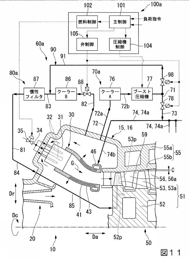 6331081-ガスタービン設備、及び冷却装置の運転方法 図000012