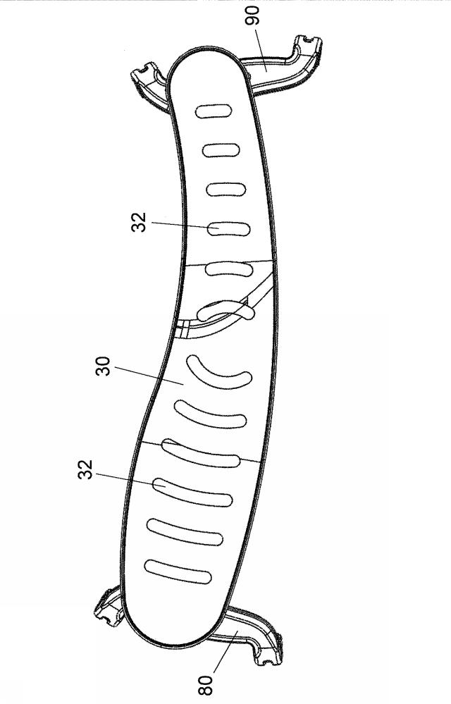 6639106-バイオリン又はビオラ用の調整式及び折り畳み式の肩当て 図000012