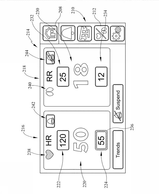 6805121-バイタルサインのモニター機能およびアラート機能を有する患者支持装置 図000012