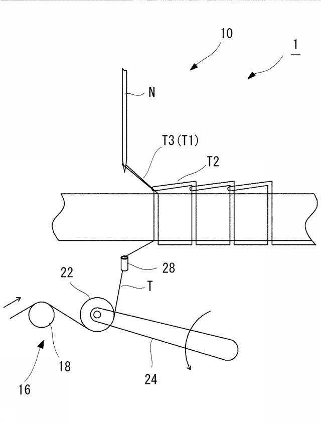 6975555-縫製装置の縫い糸送り機構、および、縫い糸送り機構を備えた縫製装置 図000013