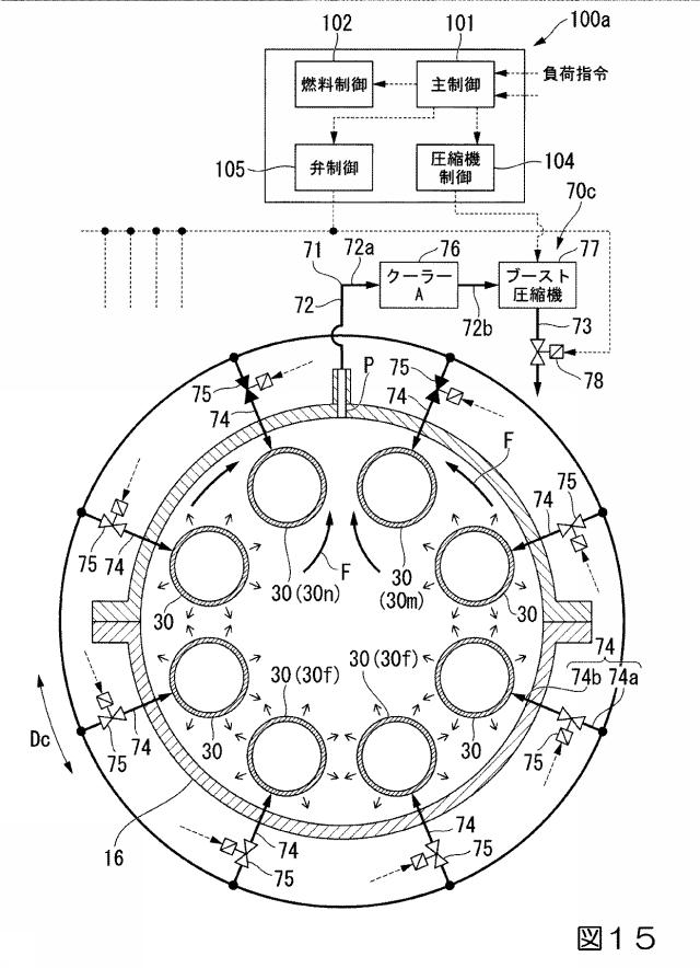 6331081-ガスタービン設備、及び冷却装置の運転方法 図000016