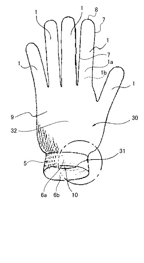 6473815-滑り止め付き編み手袋及びその製造方法 図000020