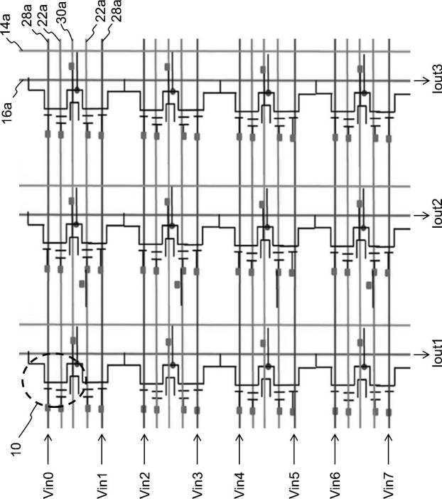 6833873-不揮発性メモリアレイを使用したディープラーニングニューラルネットワーク分類器 図000024