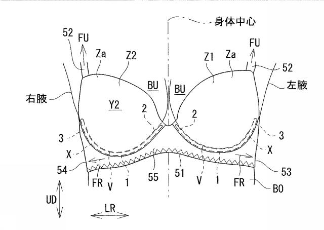 6874237-カップ部用樹脂ワイヤー、及びカップ部付き衣類 図000037