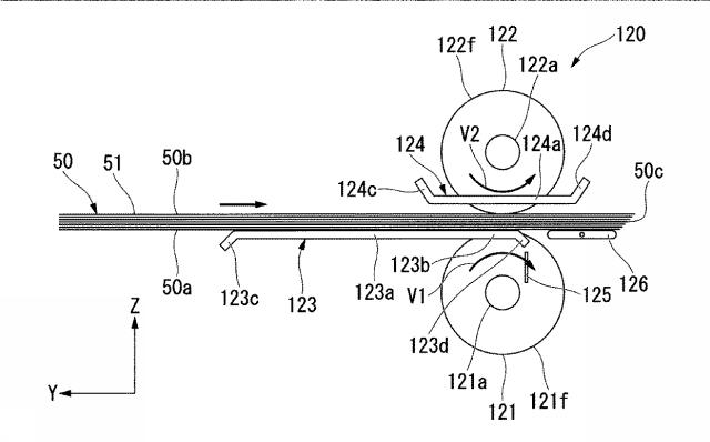 6816948-テープの剥離方法、紙葉類の綴じ方法、紙葉類の綴じ装置及び粘着テープ 図000043