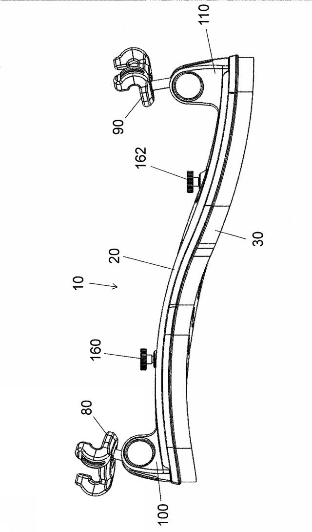 6639106-バイオリン又はビオラ用の調整式及び折り畳み式の肩当て 図000044