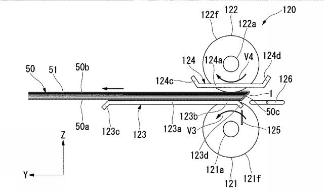 6816948-テープの剥離方法、紙葉類の綴じ方法、紙葉類の綴じ装置及び粘着テープ 図000050