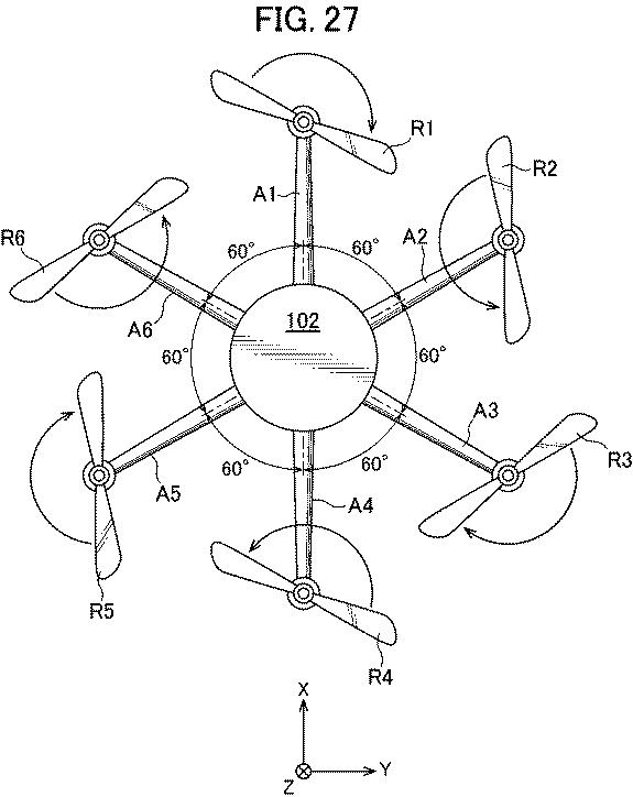 6651153-無人航空機、無人航空機の制御装置、無人航空機の制御方法、及び無人航空機の障害検出装置 図000102