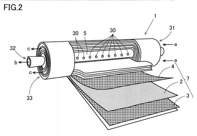 WO2019065493-スパイラル型ガス分離膜エレメント、ガス分離膜モジュール、及びガス分離装置 図000005