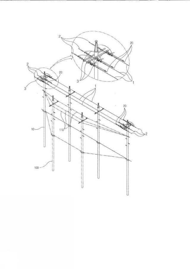 2020504593-絶縁活線張線器とバイパスジャンパーケーブルを用いて電柱径間内電線を分離して死線状態で区間内作業を行う無停電配電工法 図000003