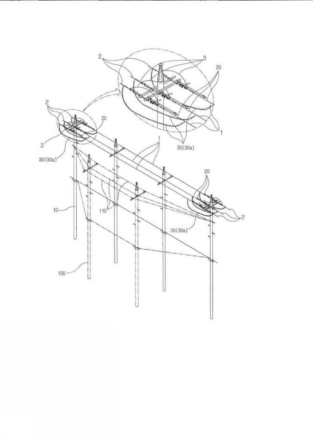 2020504593-絶縁活線張線器とバイパスジャンパーケーブルを用いて電柱径間内電線を分離して死線状態で区間内作業を行う無停電配電工法 図000004