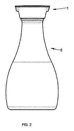 2020525360-空気経路と自動開封を伴うシール保証とを統合して具備する注液プラグを備えた液体用容器 図000004