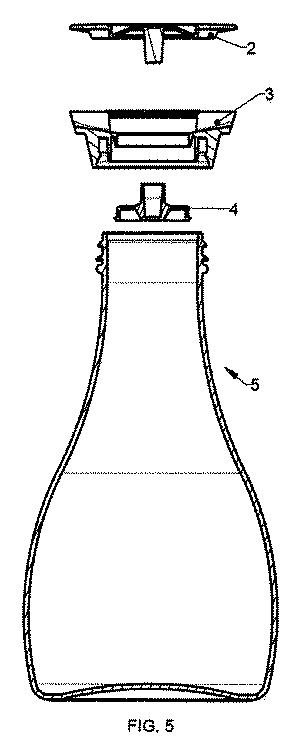2020525360-空気経路と自動開封を伴うシール保証とを統合して具備する注液プラグを備えた液体用容器 図000007