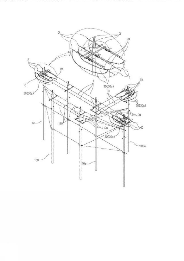 2020504593-絶縁活線張線器とバイパスジャンパーケーブルを用いて電柱径間内電線を分離して死線状態で区間内作業を行う無停電配電工法 図000010