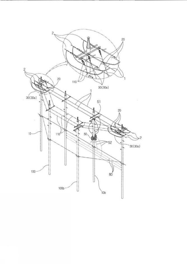 2020504593-絶縁活線張線器とバイパスジャンパーケーブルを用いて電柱径間内電線を分離して死線状態で区間内作業を行う無停電配電工法 図000018