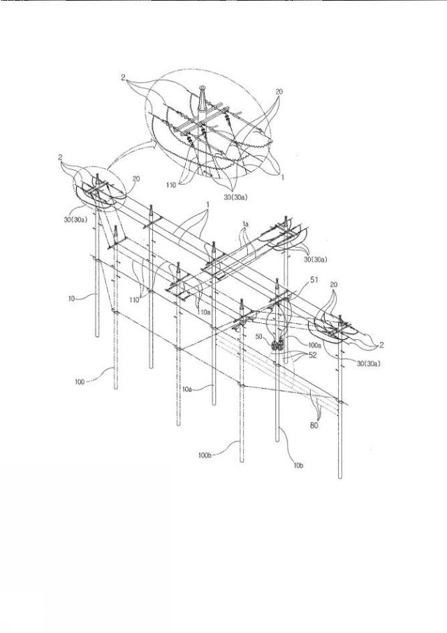2020504593-絶縁活線張線器とバイパスジャンパーケーブルを用いて電柱径間内電線を分離して死線状態で区間内作業を行う無停電配電工法 図000026