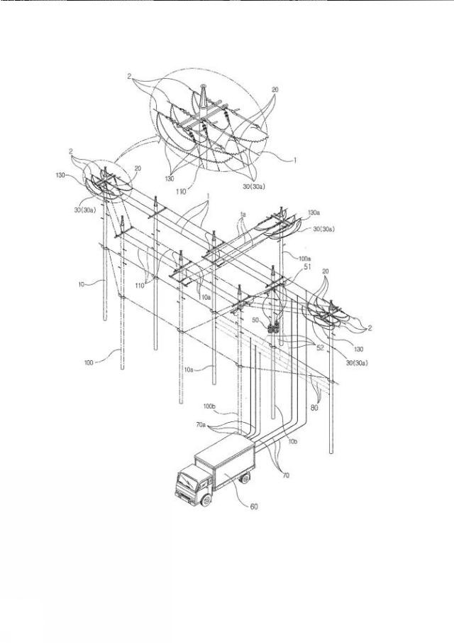 2020504593-絶縁活線張線器とバイパスジャンパーケーブルを用いて電柱径間内電線を分離して死線状態で区間内作業を行う無停電配電工法 図000028