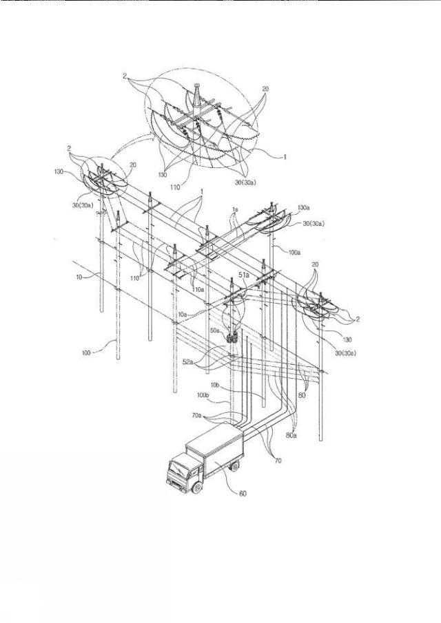 2020504593-絶縁活線張線器とバイパスジャンパーケーブルを用いて電柱径間内電線を分離して死線状態で区間内作業を行う無停電配電工法 図000029